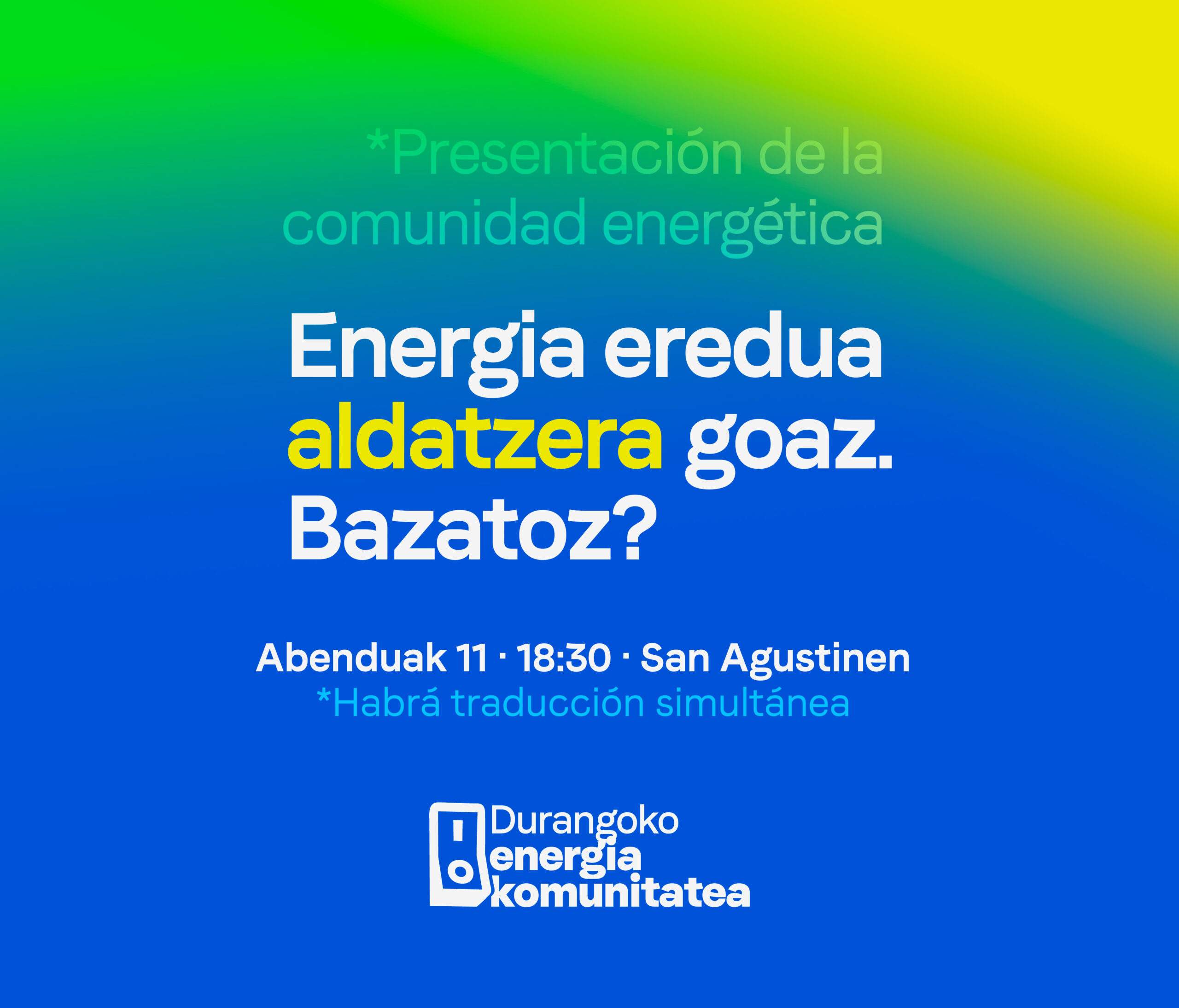 Presentación de la Comunidad Energética